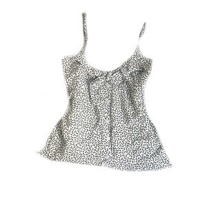 Women's Black and White Printed Top